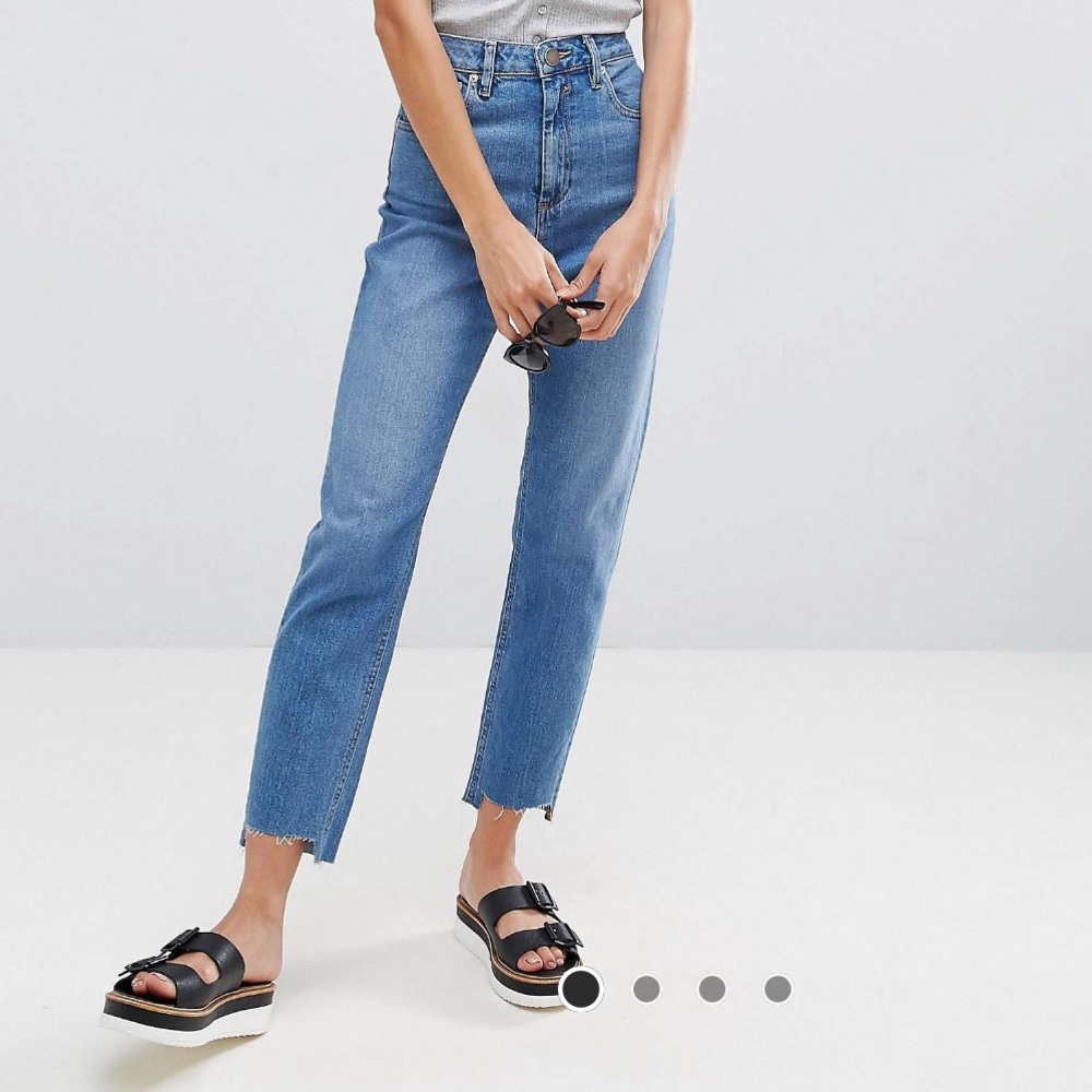 ASOS Farleigh High Waist Slim Mom 24” Jeans Denim